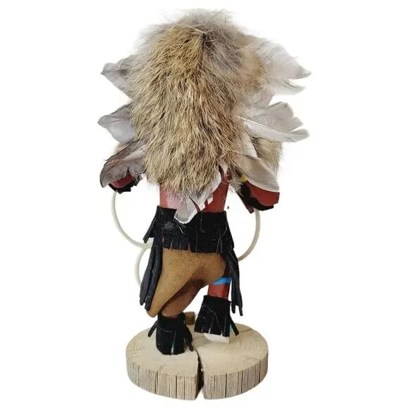 Vtg Hoop Dancer Hopi Handmade Native American Kachina Doll Hand Painted Indian - Picture 3 of 10